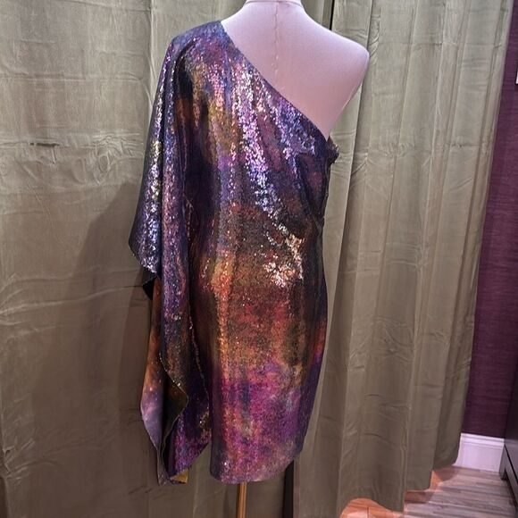 Kaufmanfranco One-Shoulder Sequin Dress, US4 - Picture 9 of 12